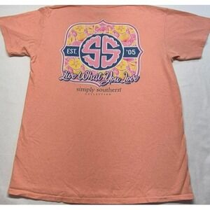 Simple Southern women's pink "Live What You Love" beachy graphic t-shirt sz. M
